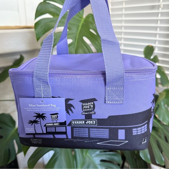 Trader Joe'S | Bags | Trader Joes Mini Insulated Bag Purple Last Stock ...